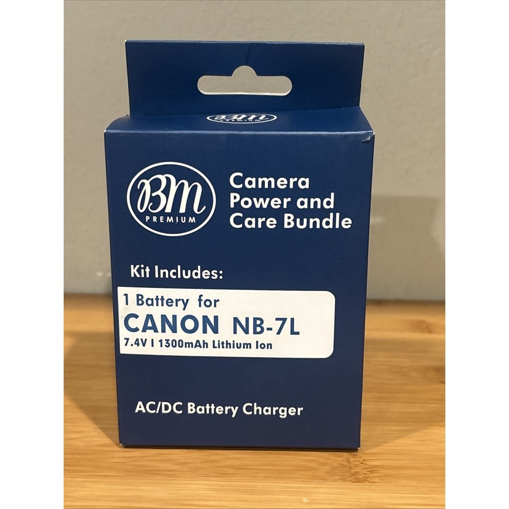 1. Battery & Charger‎ For Canon NB-7L    7.4v 1300mAh Lithium Ion